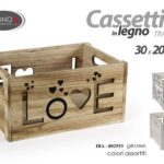 CASSETTA PORTA OGGETTI CUORI LOVE CONTENITORE CESTINO CASSETTINA 30*20*15 CM