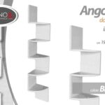 Mensola Parete Angolare 5 Ripiani ad Angolo Libreria Scaffale Moderna 123 cm
