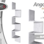 Mensola Parete Angolare 5 Ripiani ad Angolo Libreria Scaffale Moderna STRIATA