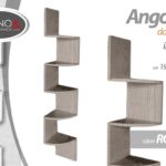 Mensola Parete Angolare 5 Ripiani ad Angolo Libreria Scaffale Moderna OLMO ROVER