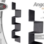 Mensola DA Parete Angolare 5 Ripiani ad Angolo Libreria Scaffale Moderna 123 cm