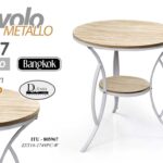 TAVOLO TAVOLINO METALLO LEGNO SALOTTO VERANDA GIARDINO MODERNO CLASSICO Ø60*h67