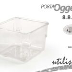 Organizzatore contenitore cassetti portaoggetti cucina ufficio trasparente 8x5,5