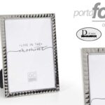 CORNICE PORTAFOTO DA TAVOLO FOTO MODERNO CLASSICO METAL COL ARGENTO SILVER 10*15