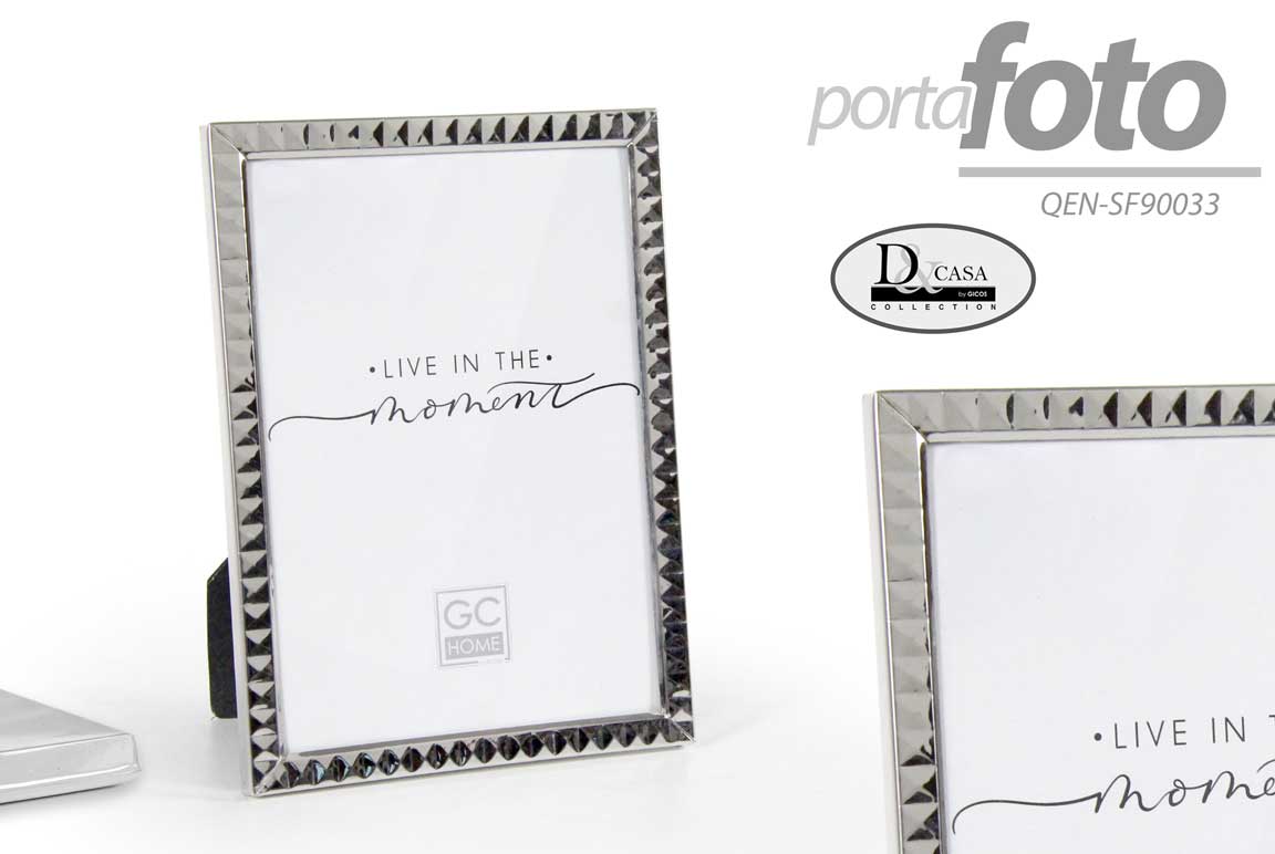 8025569806308 CORNICE PORTAFOTO DA TAVOLO FOTO MODERNO CLASSICO METAL COL ARGENTO SILVER 13*18 - immagine 1