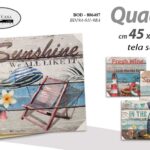 QUADRO STAMPA SU TELA Canvas LEGNO MARE VINTAGE RETRò COLOR ASSORTITI 45*45 CM