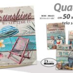 QUADRO STAMPA SU TELA Canvas LEGNO MARE VINTAGE RETRò COLOR ASSORTITI 50*70 CM