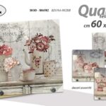 QUADRO STAMPA SU TELA Canvas LEGNO Stile Shabby Shic Multicolor ASSORT 60*60