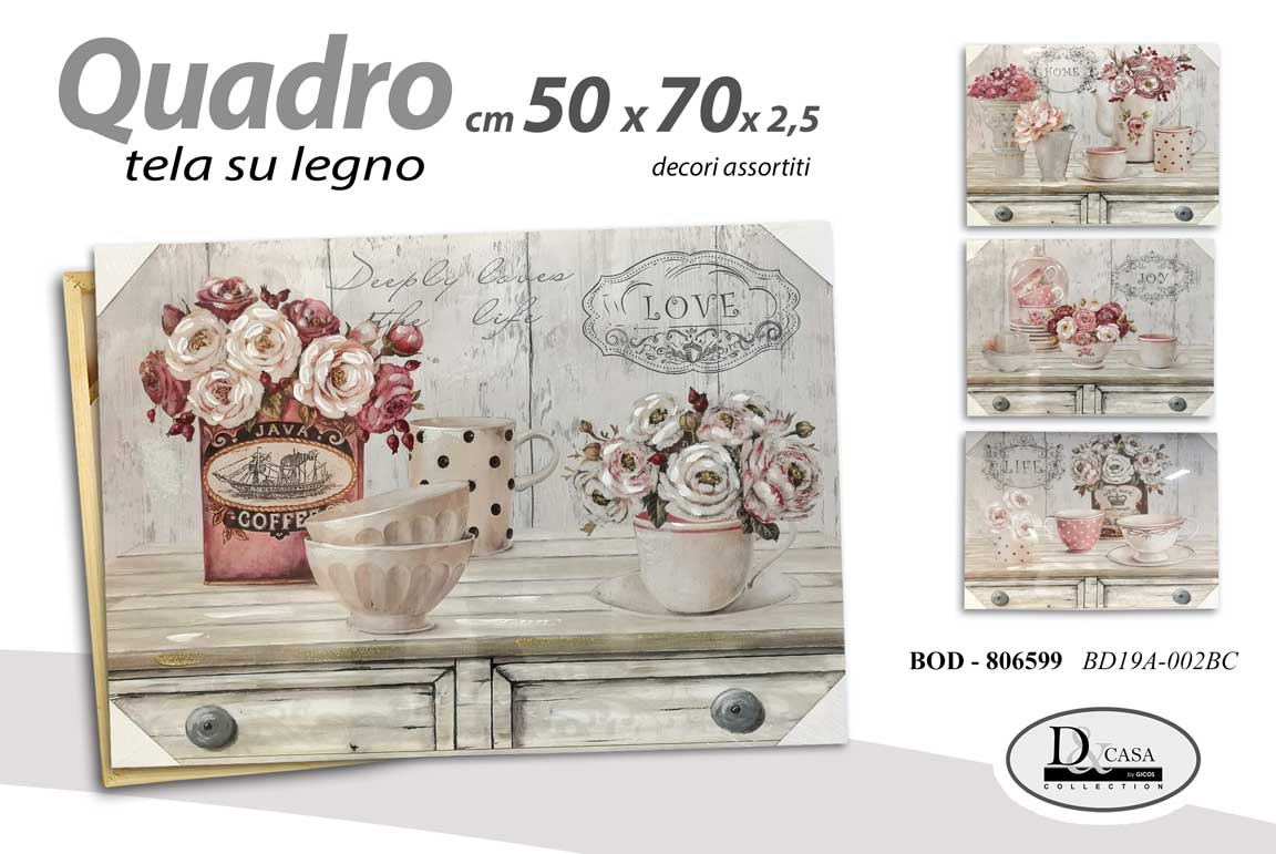 8025569806599 QUADRO PARETE TELA STAMPA SU LEGNO CASA UFFICIO NEGOZIO LOVE 50*70 cm - immagine 1