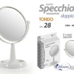 SPECCHIO SPECCHIETTO BEAUTY BAGNO TRUCCO Make-up DOPPIO INGRANDITORE 3X h28 CM