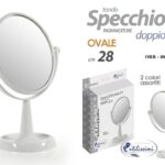 SPECCHIO BEAUTY BAGNO TRUCCO Make-up TAVOLO DOPPIO INGRANDITORE 3X COLOR 28cm