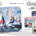 QUADRO STAMPA SU TELA Canvas LEGNO BARCHE BARCA VITA DI MARE ASSORT 60*60 cm