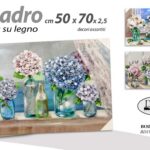 QUADRO STAMPA SU TELA Canvas LEGNO ESTATE VASI FIORI Multicolor ASSORT 50*70 cm