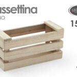 Cassetta contenitore legno naturale rustica portaoggetti dispensa vetrina 15*6*7