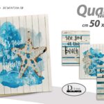 QUADRO STAMPA SU TELA Canvas LEGNO DECORAZIONE MARE COLOR ASSORTITI 50*70 cm
