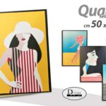 QUADRO STAMPA SU TELA MODERNO Canvas MODA Fashion DONNA COLOR ASSOR 50*70CM