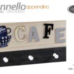 Appendino chiavi parete appendi tutto legno tazza caffè bar casa vintage 40 cm