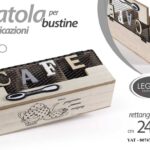 SCATOLA CONTENITORE PORTA BUSTINE THE TE TISANE TEA CIALDE COFANETTO LEGNO 24 cm