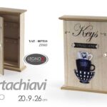 BACHECA Armadietto Portachiavi da Parete APPENDINO CHIAVI IN Legno 20*9*26 cm