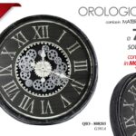 MAXI OROLOGIO DA PARETE INGRANAGGI IN MOVIMENTO ANTICATO CLASSICO MODERNO 76*5cm