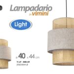LAMPADARIO VIMINI BEIGE SALOTTO CUCINA SOFFITTO Lampada Sospensione 40*44 cm