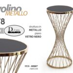 TAVOLINO CAFFè THE TAVOLO COLONNA METALLO SALOTTO INGRESSO ENTRATA STUDIO 78*35