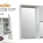 Specchio Bagno da PARETE Specchiera Pensile 1 ANTA Ingresso Armadietto 53*12*h63