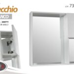 Specchio Bagno da PARETE Specchiera Pensile 1 ANTA Ingresso Armadietto 73*12*h63
