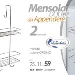 MENSOLA DOCCIA VASCA BAGNO DA APPENDERE PORTA OGGETTI ACCESSORI BOX DOCCIA 59*25