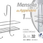 MENSOLA DOCCIA VASCA BAGNO DA APPENDERE PORTA OGGETTI ACCESSORI BOX DOCCIA 32 cm