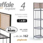SCAFFALE ANGOLIERA ENTRATINA 4 RIPIANI INGRESSO METALLO ETAGERE PIANTE 162*49*34
