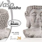 TESTA VASO BUDDHA ANTICATO VISO CACHEPOT CENTROTAVOLA PIETRA VINTAGE RETRò 26cm