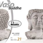 TESTA VASO BUDDHA CACHEPOT CENTROTAVOLA COL PIETRA RUSTICO CLASSICO MODERNO 21cm