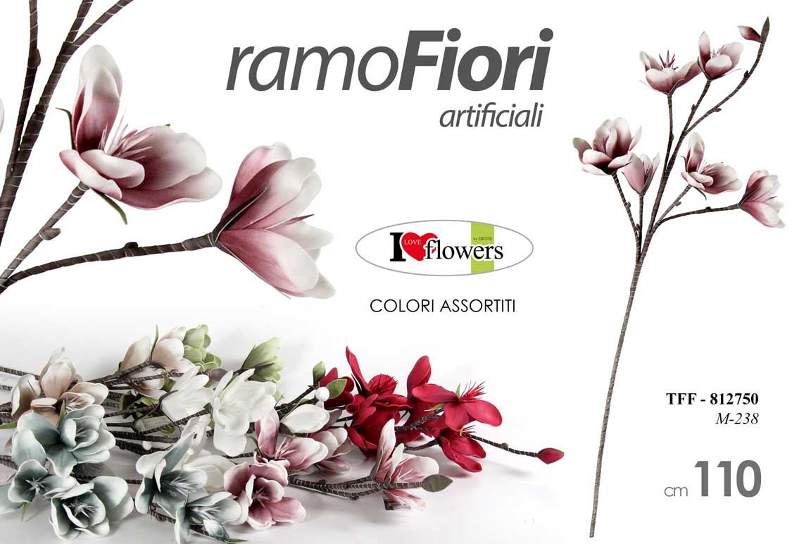 8025569812750 RAMO 7 FIORI FIORE STELO 110 CM RAMETTO ARTIFICIALE PER FASCIO MAZZO COLOR - immagine 1