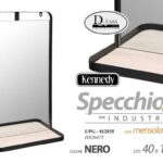 SPECCHIO MENSOLA PARETE PENSILE LEGNO METALLO SPECCHIERA CLASSICO MODERNO h75*40