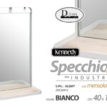 SPECCHIO MENSOLA PARETE PENSILE BIANCO METALLO SPECCHIERA CLASSICO MODERNO 75*40