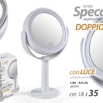 SPECCHIO BEAUTY TRUCCO DOPPIO INGRANDITORE CON LUCE LED BAGNO H35*18