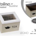SCATOLA BUSTINE THE Tè TE CIALDE CAFFè SCATOLINA COFANETTO CONTENITORE 10*9*7 cm