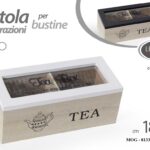 SCATOLA PORTA BUSTINE THE TE TISANE TEA CIALDE CAFFè SCATOLINA COFANETTO 18*8*7