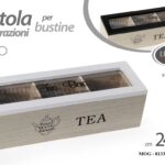 COFANETTO SCATOLA PORTA BUSTINE THE TE TISANE TEA CIALDE SCATOLINA Tè 24*8*7CM