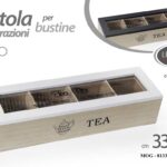 SCATOLA PORTA BUSTINE OGGETTI THE TE TEA TISANE COFANETTO CIALDE 33*10*7CM
