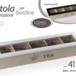 COFANETTO SCATOLA PORTA BUSTINE OGGETTI THE TE TEA TISANE CIALDE 41*10*7 CM