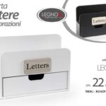 PORTA POSTA LETTERE DA TAVOLO LEGNO DOCUMENTI CASA UFFICIO ASSORTITO 22*7*16CM