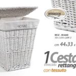 CESTA VIMIINI RETTANGOLARE HOME Portabiancheria CONTENITORE RIV TESS 44*33*H55CM