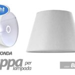 CAPPA PER Lampada PARALUME LUMETTO TESSUTO BASE TONDA BIANCA E27 20*13*16 CM