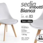 SEDIA NORDICA Design IMBOTTITA MODERNA Polipropilene Gambe Legno 54*48*H83 cm