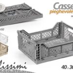 Cassetta pieghevole salvaspazio spesa auto contenitore forato plastic ass 40x30