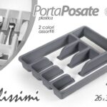 PORTAPOSATE DA CASSETTO MODERNO PORTA POSATE CUCINA 5 SCOMPARTI COLOR AS 27*37*5