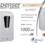 Dispenser sapone automatico parete sensore movimento professionale ass 26x12x11