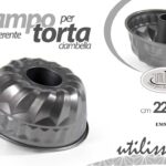 STAMPO TORTA CIAMBELLONE TORTIERA CIAMBELLA FORNO DOLCI ANTIADERENTE 22*11 cm